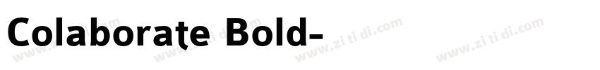 Colaborate Bold字体转换